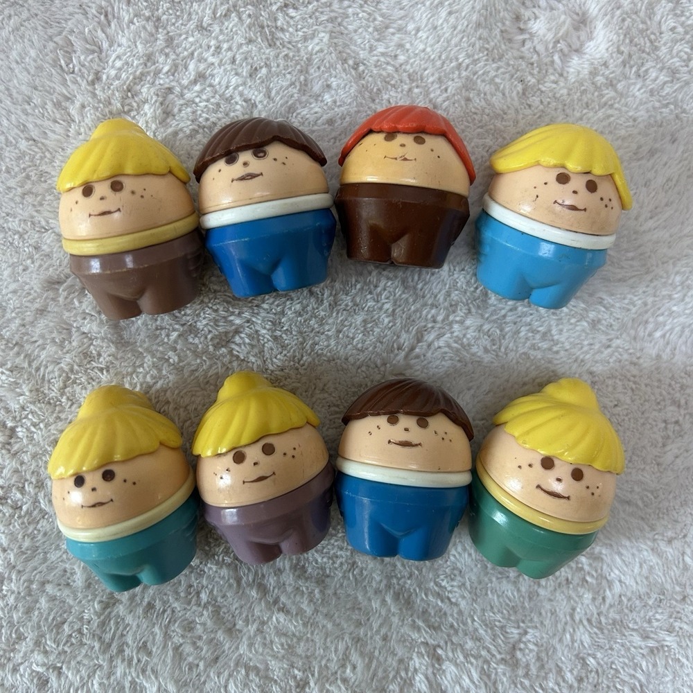Vintage Little Tikes Toddle Tots Chunky People 90s 8 Figures & Carrier - Picture 4 of 4